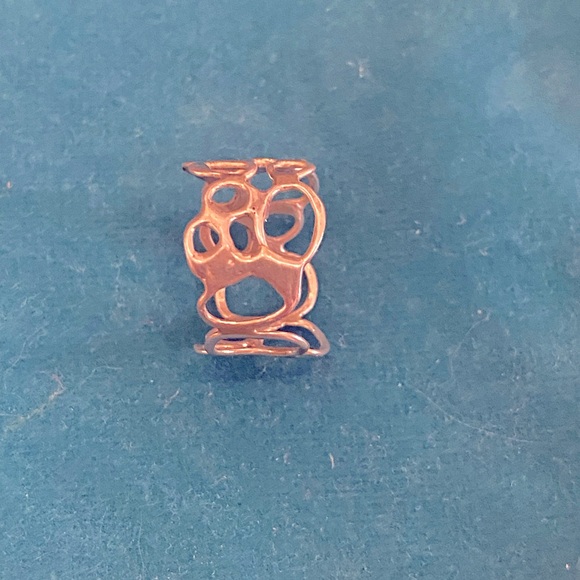 Handmade Sterling Silver Retro Circles Ring - Picture 1 of 9